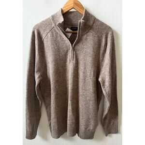 J. Crew lambswool 1/4 zip sweater men's size Large